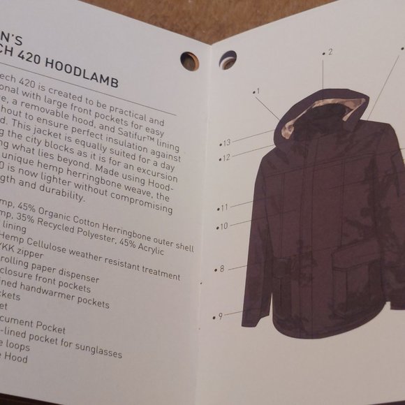 Hemp hoodlamb jacket - Picture 6 of 6